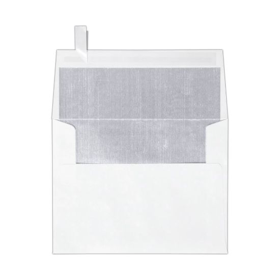 Picture of LUX Invitation Envelopes, A2, Peel & Press Closure, Silver/White, Pack Of 250