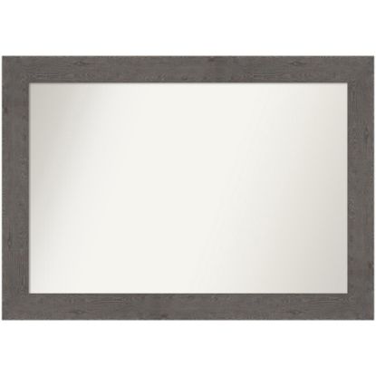 Picture of Amanti Art Non-Beveled Rectangle Framed Bathroom Wall Mirror, 29-1/2in x 41-1/2in, Rustic Plank Gray