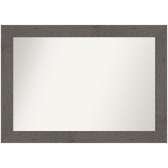 Picture of Amanti Art Non-Beveled Rectangle Framed Bathroom Wall Mirror, 29-1/2in x 41-1/2in, Rustic Plank Gray