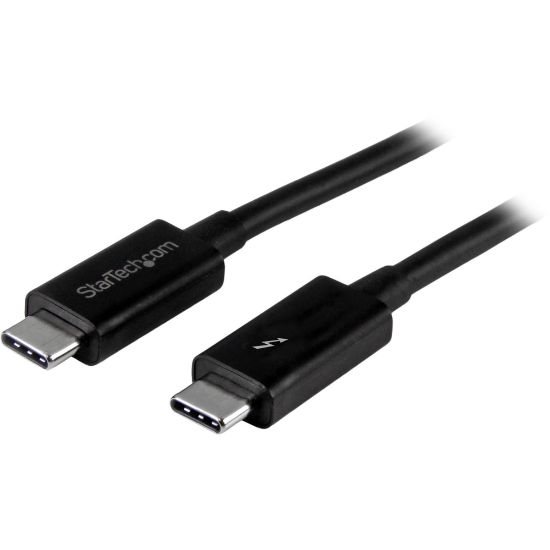 Picture of StarTech.com 1m Thunderbolt 3 (20Gbps) USB-C Cable - Thunderbolt, USB, and DisplayPort Compatible - 3.30 ft USB Data Transfer Cable for Docking Station, Portable Hard Drive, Monitor, Chromebook, MacBook - First End: 1 x Type C Male Thunderbolt 3