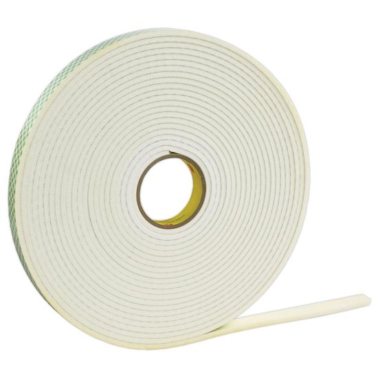 Picture of 3M 4462 Double Sided Foam Tape, 1/2in x 36 Yd., 1/16in, White, Case Of 18