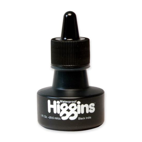 Picture of Higgins Waterproof India Ink - Black 1 fl oz Ink - Water Proof - 1 Each