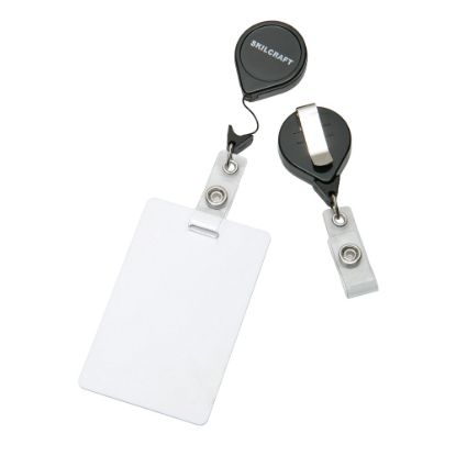 Picture of SKILCRAFT Retractable ID Badge Holder, Black