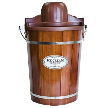 Picture of Nostalgia Electrics 6-Qt Wood Bucket Ice Cream Maker, Woodgrain