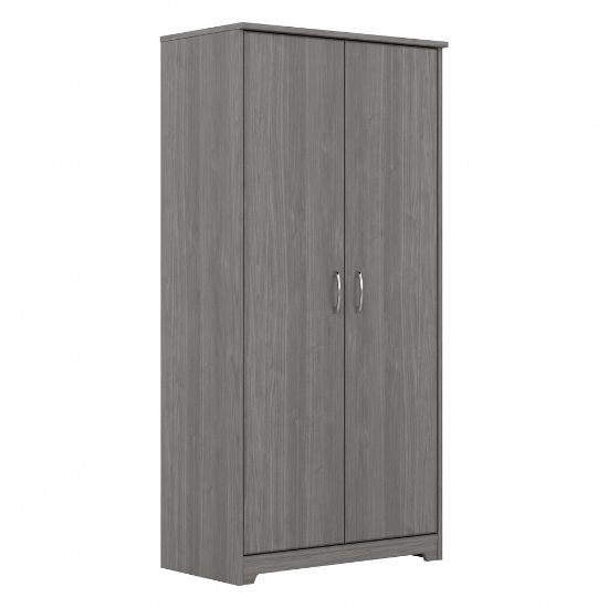 Picture of Bush Furniture Cabot Tall 30inW Storage Cabinet With Doors, Modern Gray, Standard Delivery