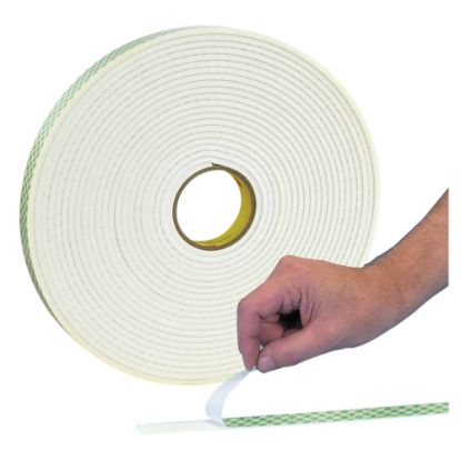 Picture of 3M 4462 Double Sided Foam Tape, 1in x 72 Yd., 1/32in, White, Case Of 9