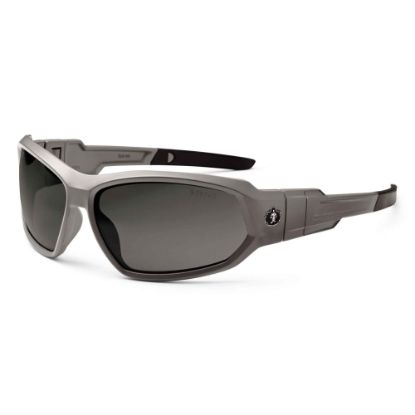 Picture of Ergodyne Skullerz Safety Glasses, Loki, Polarized, Matte Gray Frame, Smoke Lens