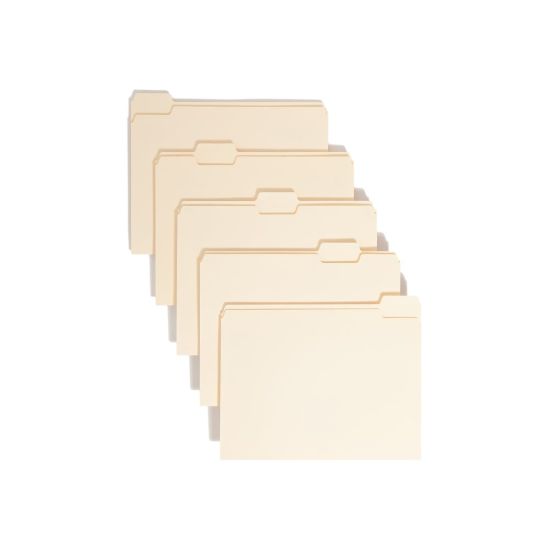 Picture of Smead File Folders, Letter Size, 1/5 Cut, Manila, Pack Of 100