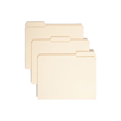 Picture of Smead Reinforced Tab File Folders, Letter Size, 1/3 Cut, Manila, Box Of 100