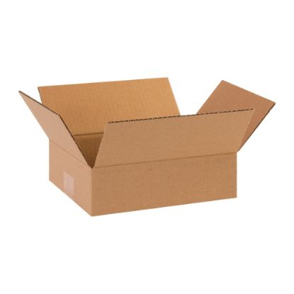 Picture of Partners Brand Flat Corrugated Boxes, 10in x 8in x 3in, Kraft, Pack Of 25