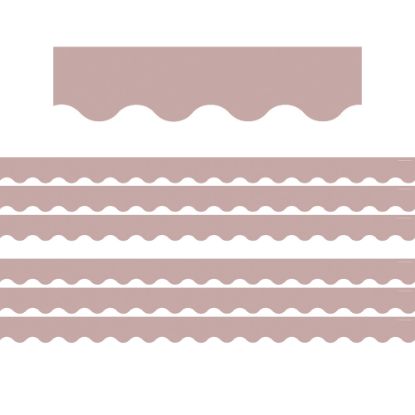 Picture of Teacher Created Resources Scalloped Border Trim, Light Mauve, 35ft Per Pack, Set Of 6 Packs