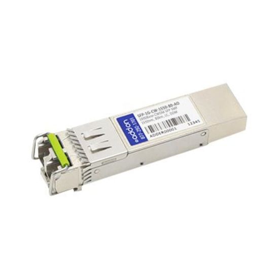 Picture of AddOn - SFP (mini-GBIC) transceiver module (equivalent to: Arista Networks SFP-1G-CW-1550-80) - GigE - 1000Base-CWDM - LC single-mode - up to 49.7 miles - 1550 nm - TAA Compliant