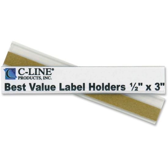 Picture of C-Line 87607 Removable Adhesive Label Holder - 0.5in x 3in - 50 / Pack"