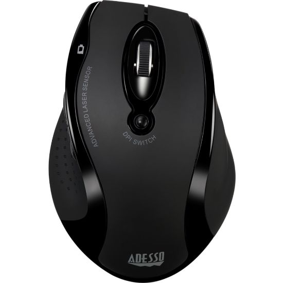 Picture of Adesso iMouse G25 Wireless RF Ergonomic Laser Mouse, Black