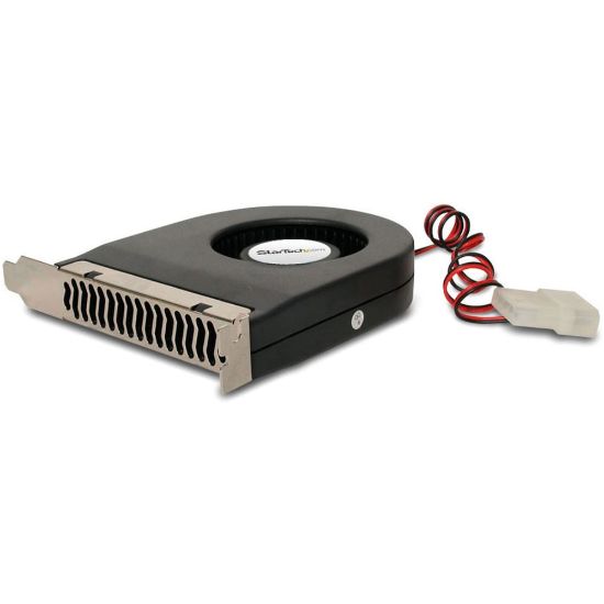 Picture of StarTech.com Expansion Slot Rear Exhaust Cooling Fan with LP4 Connector - PC Case Exhaust Fan/Video Card Cooler Fan - System fan kit - 8.27in Maximum Fan Diameter - 51.6 gal/min Maximum Airflow - 2200 rpm - 32 dB(A) Noise