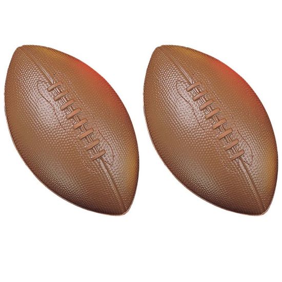 Picture of Champion Sports Coated High Density Foam Footballs, 6in x 10-1/2in, Brown, Pack Of 2 Balls