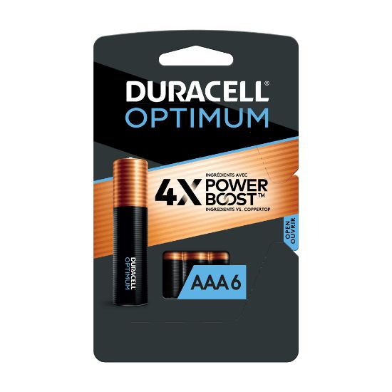 Picture of Duracell Optimum AAA Alkaline Batteries, Pack Of 6