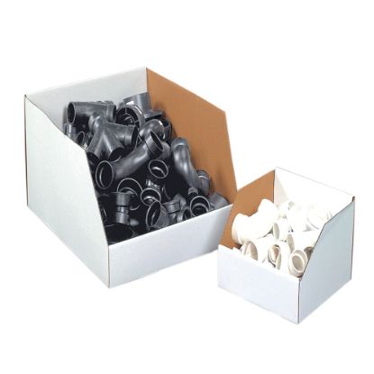 Picture of Partners Brand Jumbo Open Top Bin Boxes, 8in x 12in x 12in, White, Pack Of 25