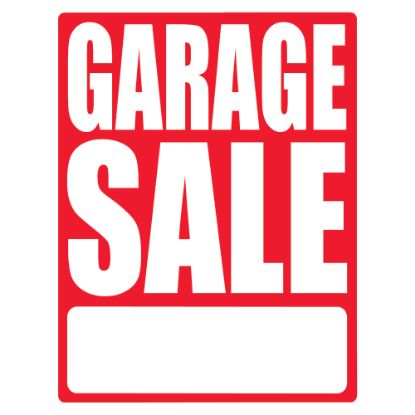 Picture of Cosco Sign Vinyl Decals, Garage Sale, 8 1/2in x 11in, Pack Of 3 With Price Stickers