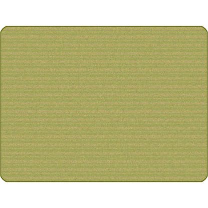 Picture of Carpets for Kids KIDSoft Subtle Stripes Solid Tonal Rug, 6ftx9ft, Green/Tan