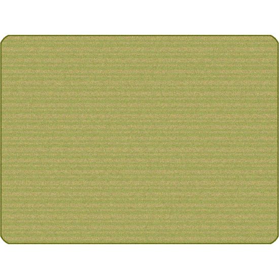 Picture of Carpets for Kids KIDSoft Subtle Stripes Solid Tonal Rug, 6ftx9ft, Green/Tan