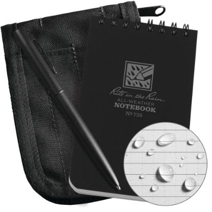 Picture of Rite In The Rain Pocket Top-Spiral Notebook Kit, 3in x 5in, Black