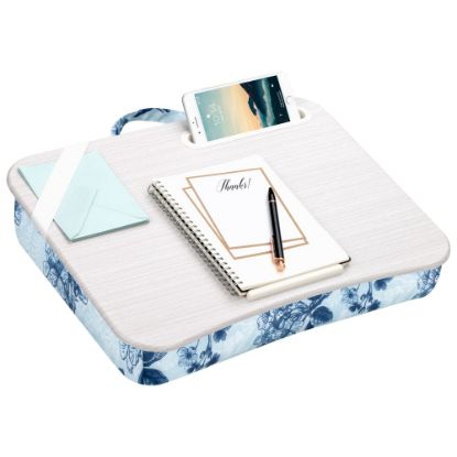 Picture of LapGear Designer Lap Desk, 17-3/4in x 13-3/4in x 2-3/4in, Blue Blossom