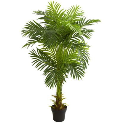 Picture of Nearly Natural Double Stalk Hawaii Palm 60inH Artificial Tree With Pot, 60inH x 11inW x 11inD, Green