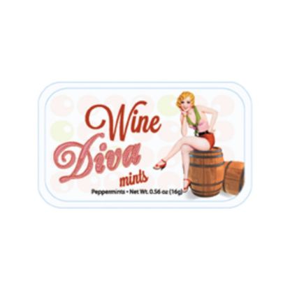 Picture of AmuseMints Sugar-Free Mints, Wine Diva, 0.56 Oz, Pack Of 24