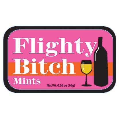 Picture of AmuseMints Sugar-Free Mints, Flighty Bitch, 0.56 Oz, Pack Of 24