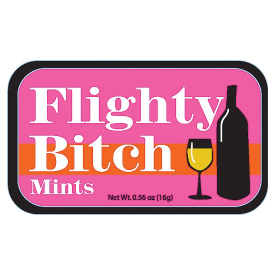 Picture of AmuseMints Sugar-Free Mints, Flighty Bitch, 0.56 Oz, Pack Of 24