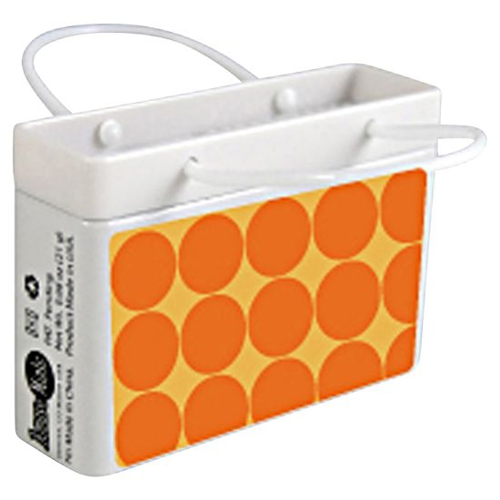 Picture of AmuseMints Mint Candy Shopping Bag Tins, Orange Dots, 0.68 Oz, Pack Of 24