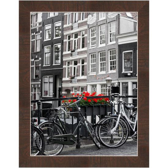 Picture of Amanti Art Narrow Picture Frame, 27in x 21in, Matted For 18in x 24in, Wildwood Brown