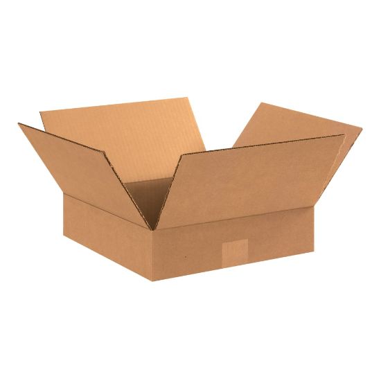 Picture of Partners Brand Flat Corrugated Boxes, 12in x 12in x 3in, Kraft, Pack Of 25