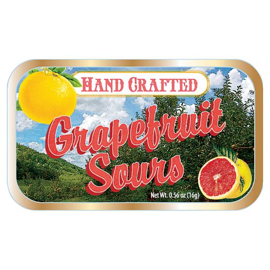 Picture of AmuseMints Fruit Sours, Grapefruit, 0.56 Oz, Pack Of 24