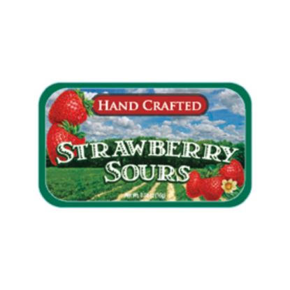 Picture of AmuseMints Fruit Sours, Strawberry, 0.56 Oz, Pack Of 24