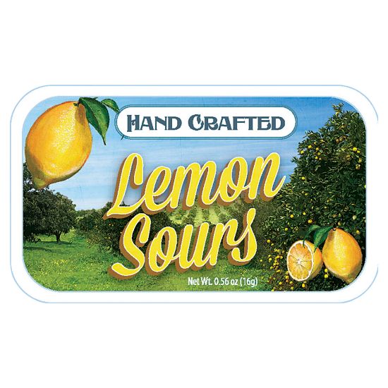 Picture of AmuseMints Fruit Sours, Lemon, 0.56 Oz, Pack Of 24