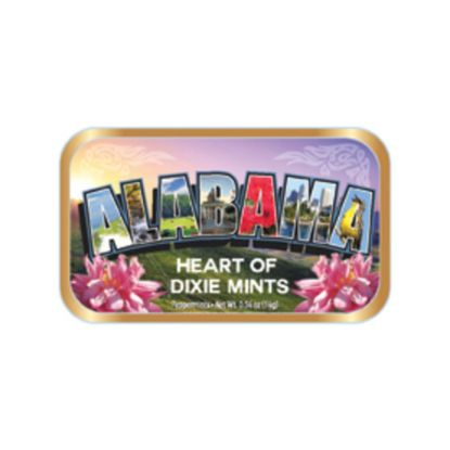 Picture of AmuseMints Destination Mint Candy, Alabama Letters Flower, 0.56 Oz, Pack Of 24