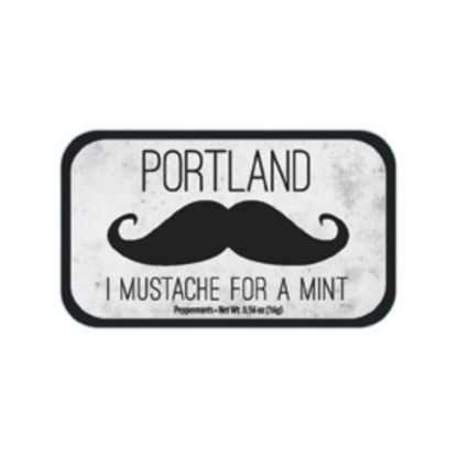 Picture of AmuseMints Destination Mint Candy, Mustache Mints Portland, 0.56 Oz, Pack Of 24