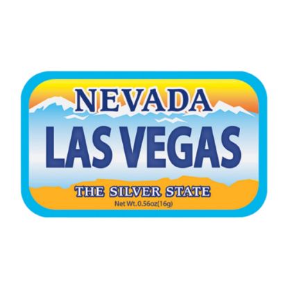 Picture of AmuseMints Destination Mint Candy, Nevada License Plate Las Vegas, 0.56 Oz, Pack Of 24