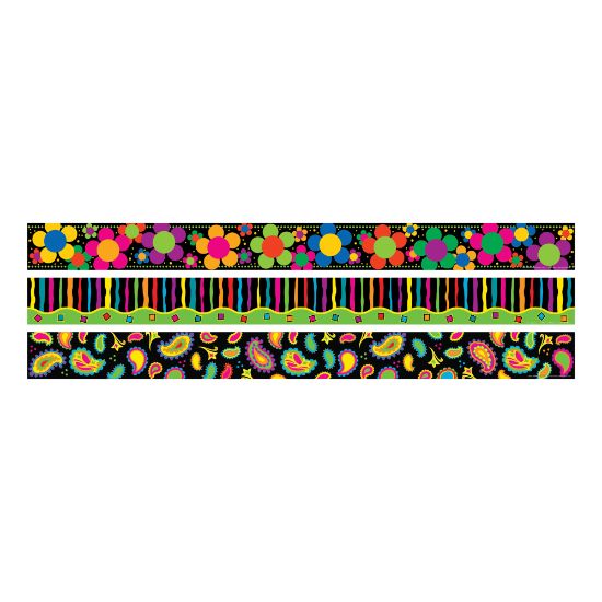 Picture of Barker Creek Straight-Trim Border Sets, 3in x 35in, Neon, Pre-K To College, Pack Of 36