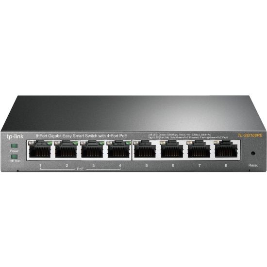 Picture of TP-LINK TL-SG108PE 8-Port Gigabit Ethernet Easy Smart Switch With 4 PoE Ports