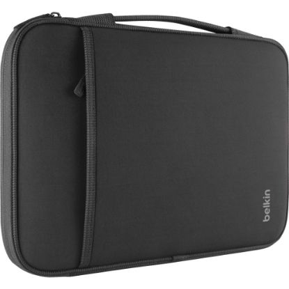 Picture of Belkin 12 Inch Laptop Case- Laptop Bag- Chromebook Case Compatible W/ iPad Pro & Most 12in Laptops (Black) - Wear Resistant, Tear Resistant, Snag Resistant - Neoprene, Fleece Body - Fleece Interior Material - Handle