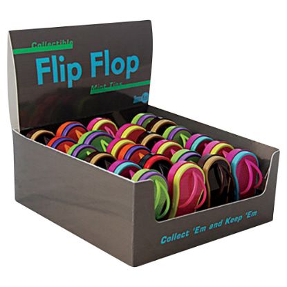 Picture of AmuseMints Mint Candy Flip Flop Tins, Assorted Solid Colors, Pack Of 24