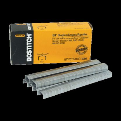 Picture of Stanley Bostitch B8 PowerCrown Premium Staples, 1/4in, Box Of 5000