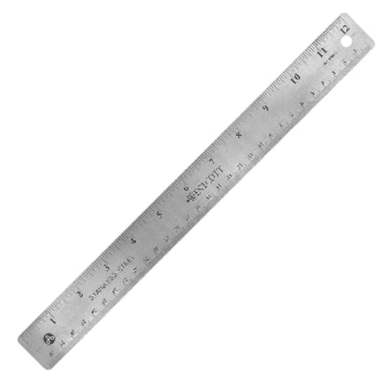 Picture of Westcott Stainless Steel Ruler, 12in/30cm