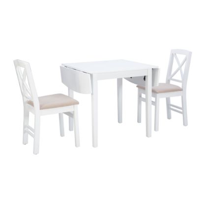 Picture of Linon Thames 3-Piece Drop-Leaf Table Set, Beige/White