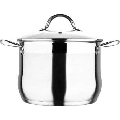 Picture of Bergner Stainless-Steel Induction-Ready Dutch Oven With Lid, 8 Qt, Stainless Steel