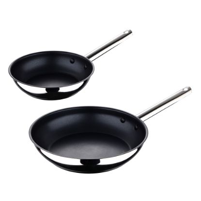 Picture of Bergner 2-Piece Stainless Steel Non-Stick Fry Pan Set, Silver