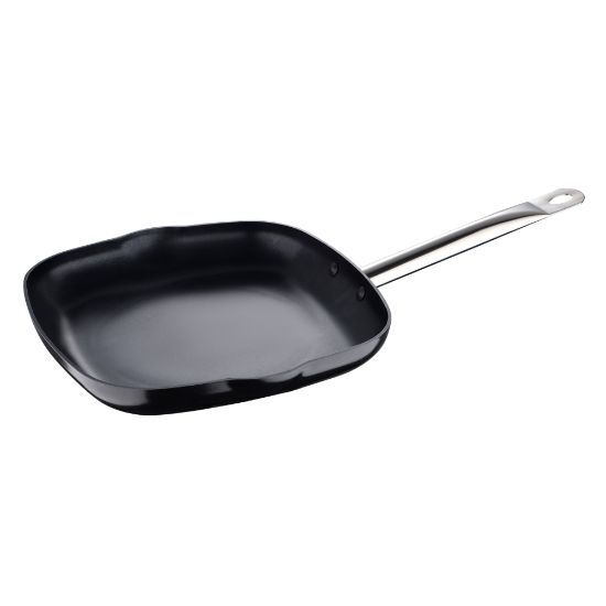 Picture of Bergner Aluminum Non-Stick Grill Pan, 11in, Black